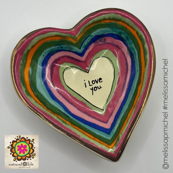 NATURAL LIFE Jewelry - NWT NATURAL LIFE HEART-SHAPED CERAMIC TRINKET DISH